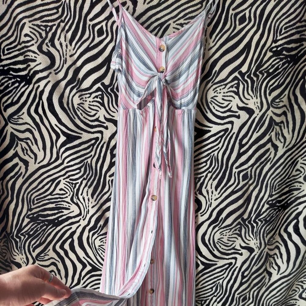 Mimi-chica Women's Dress Cover-up, Stripes Y2K